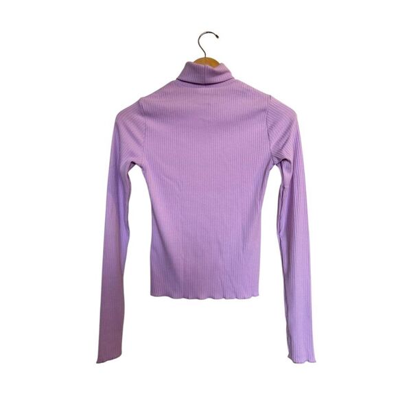 Show Me Your Mumu Women's Layer Up Top Size XS Lilac Rib Knit Turtleneck - Picture 6 of 10